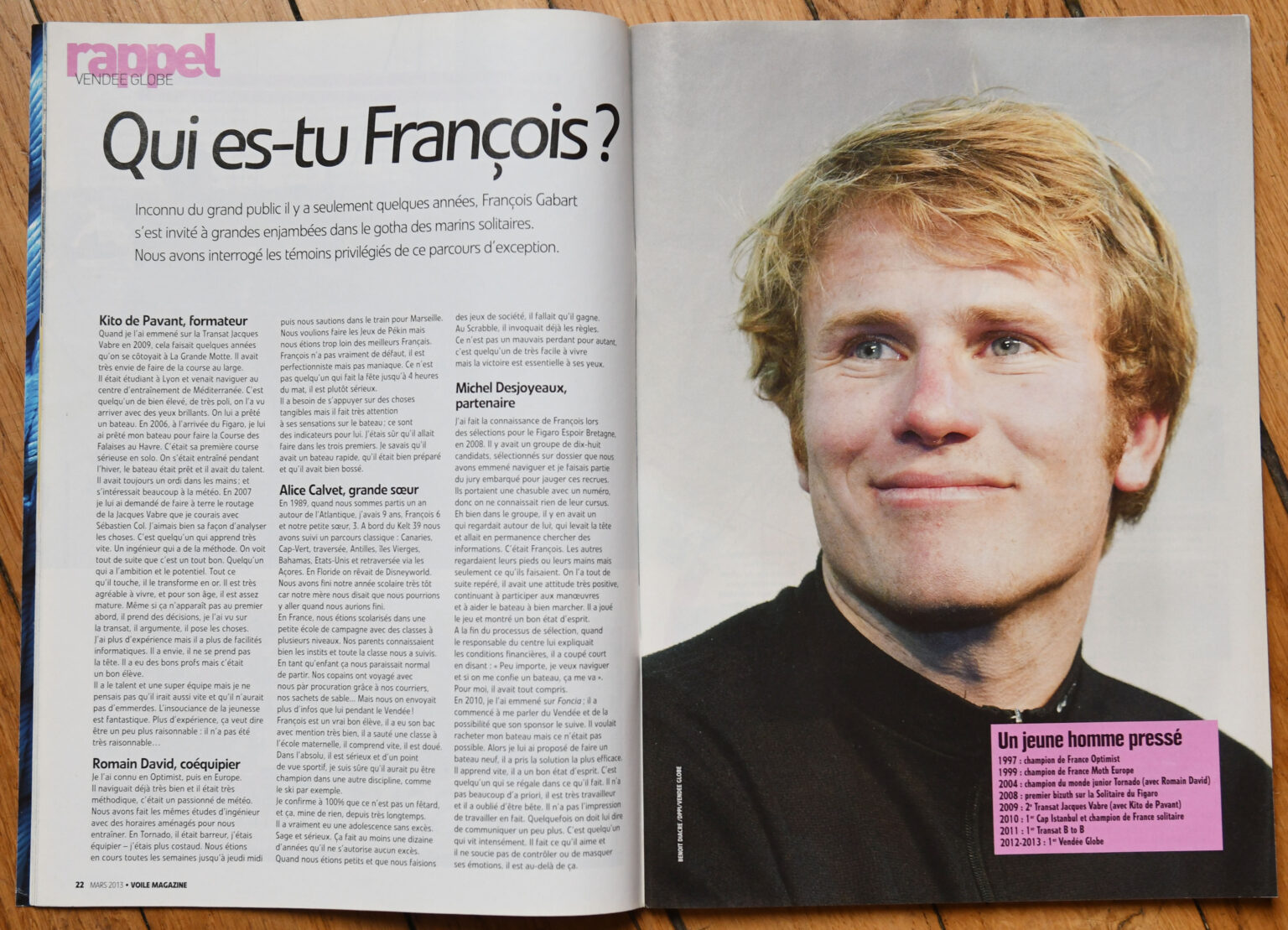 Voile Magazine - Portrait du vainqueur François Gabart lors de l'édition 2012